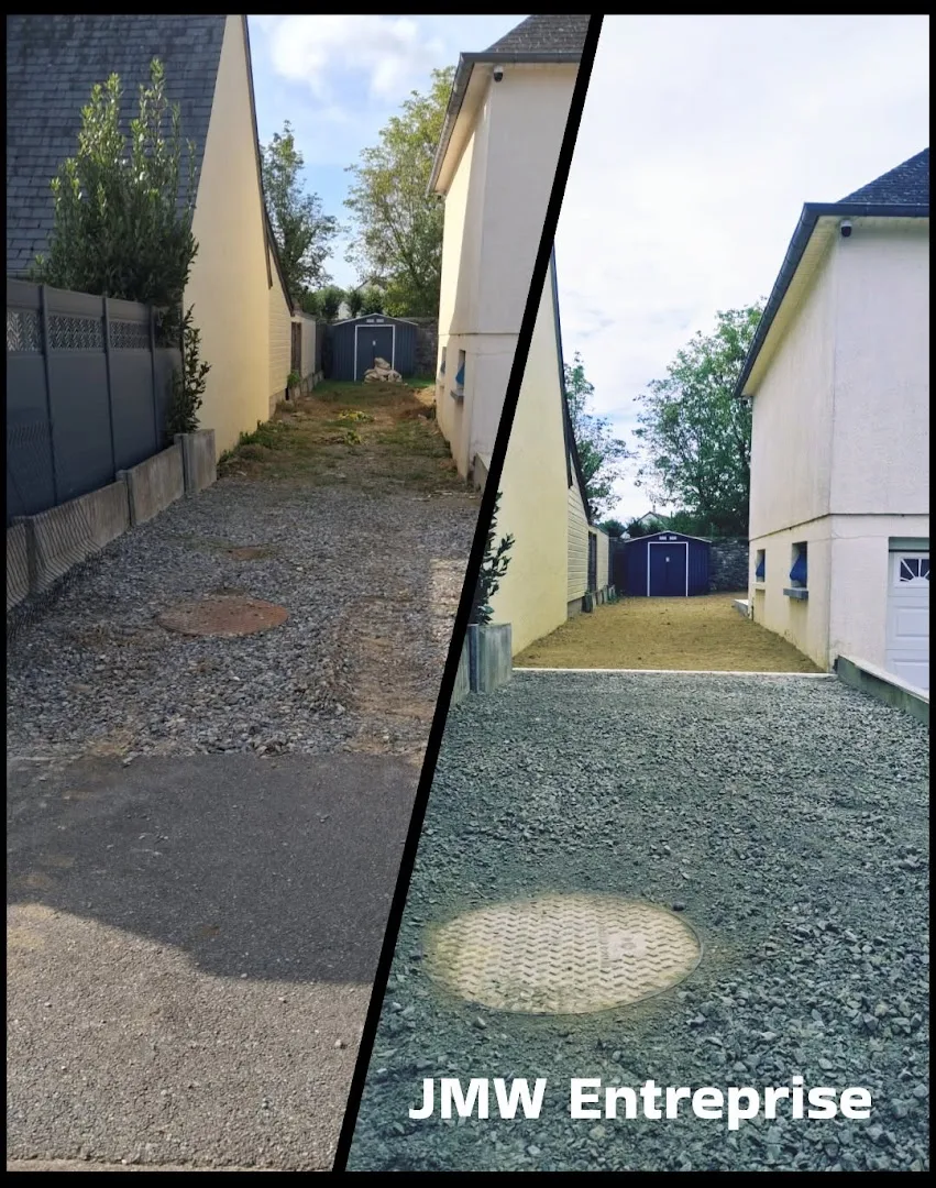 Rénovation extérieure avant-après par JMW Entreprise à Château-Gontier